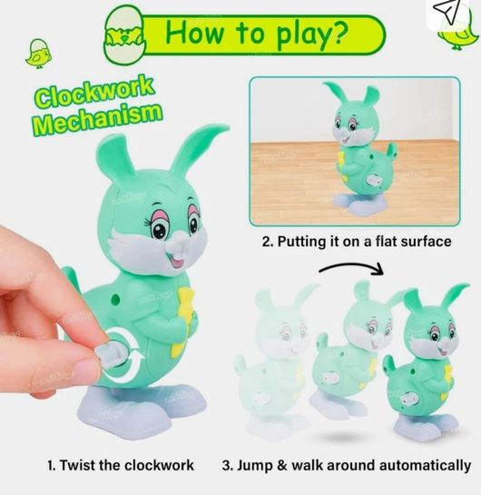 SJVJ key operated jumping bird $rattlr Rattle (Multicolor)